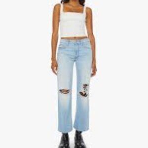 1- NWOT- MOTHER The Mid Rise Rambler Zip Flood